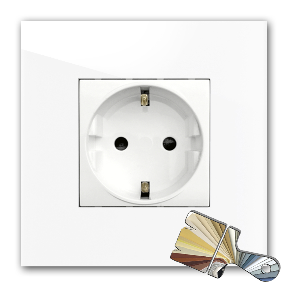 Socket Farrow Ball color glass-look 1-gang