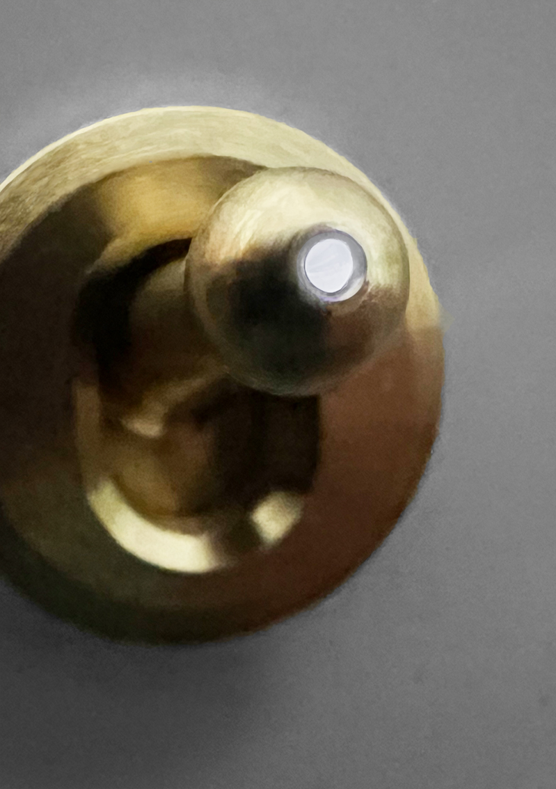 CAMBRIDGE Lichtschalter-Einsatz mit Kipphebel. Messing.