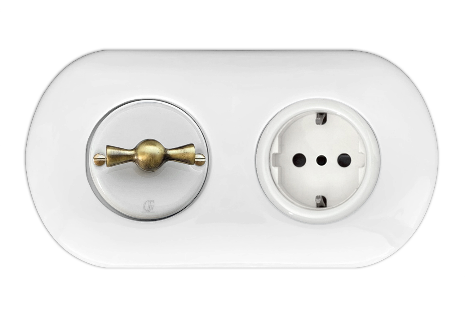 Porzellan Retro-Drehschalter Wechselschalter 230V