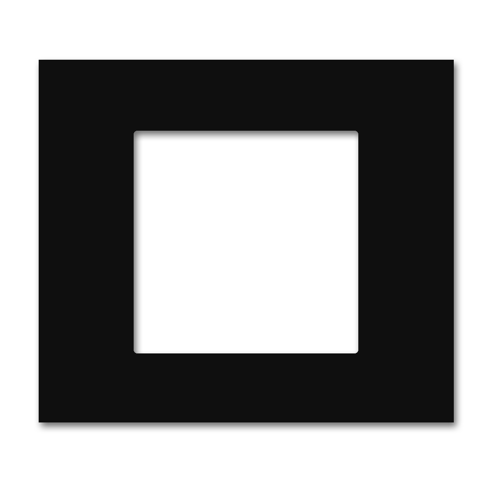 Zubehör-Rahmen für JUNG Einsätze Schwarz Metall Square series