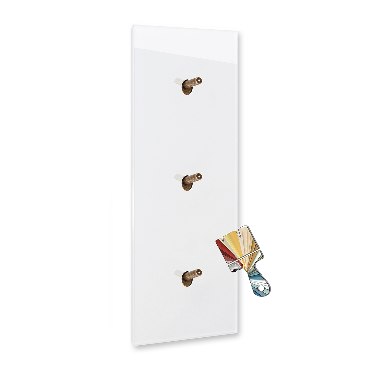 RAL light switch 3-gang. Custom colour with Bronze Antique toggles, illuminated. Glass-effect YORK