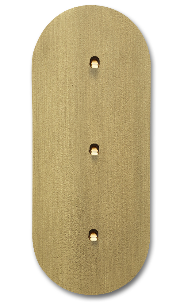 Kipphebel-Lichtschalter Metall Old Gold vintage retro 3-fach Round Series