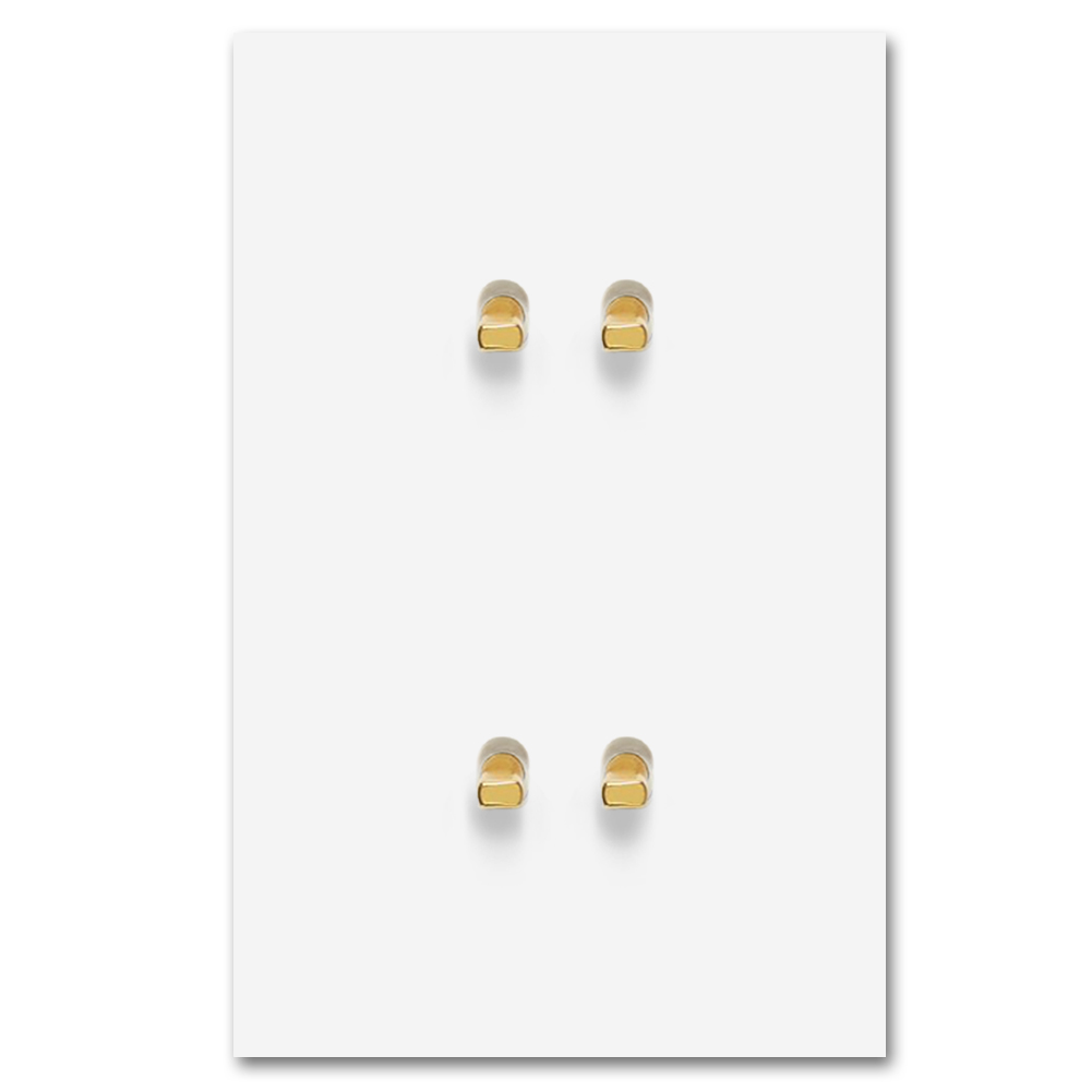 Retro switch metal matte white 4 gang toggles golden Square Series