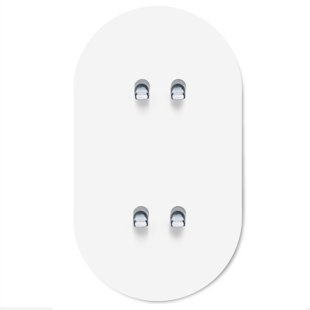 Toggle switch metal matte white chrome 2 gang 2 way. Round Series