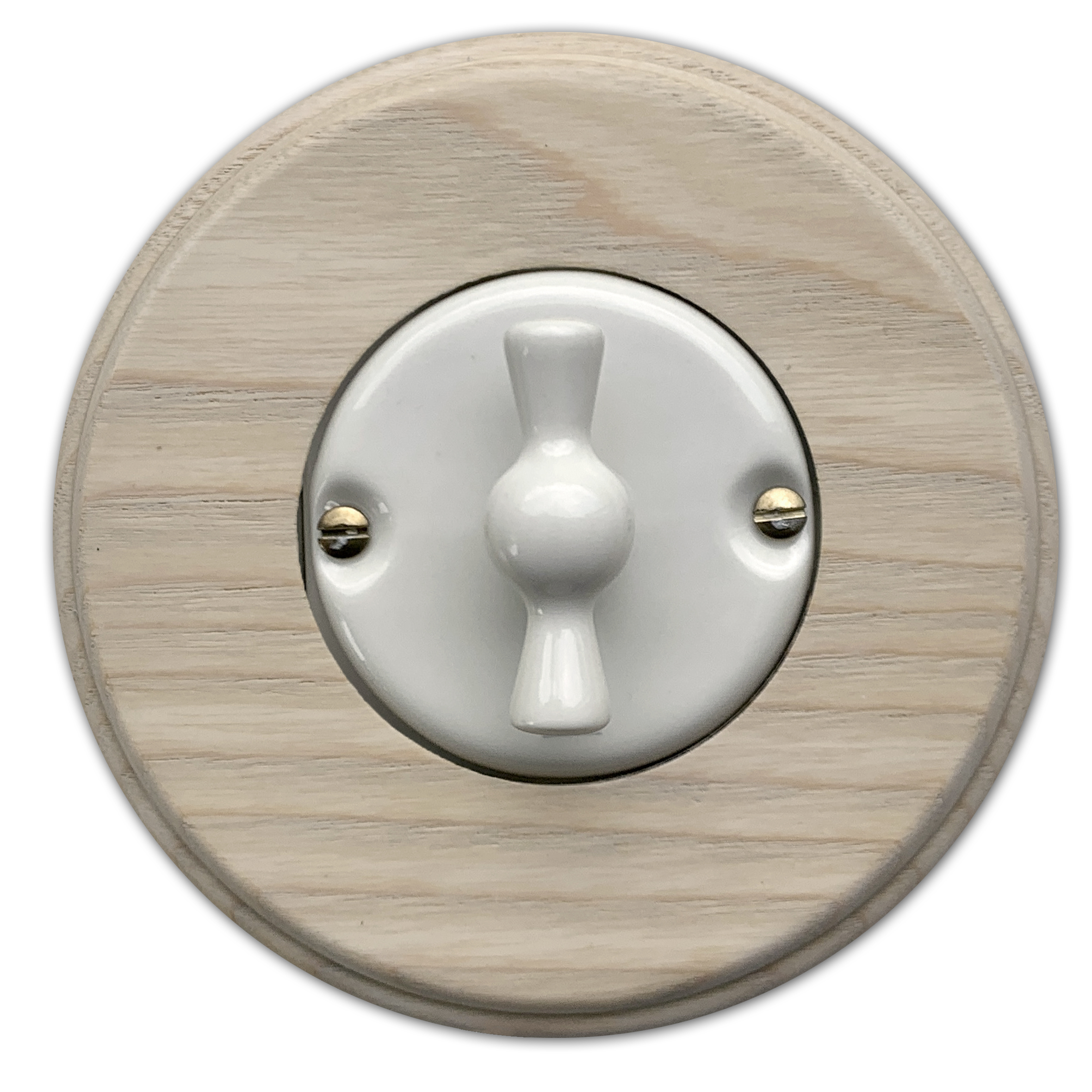 Rotary light switch 1-fold ARREDA Butterfly ON-OFF change over switch. Porcelain dove gray.