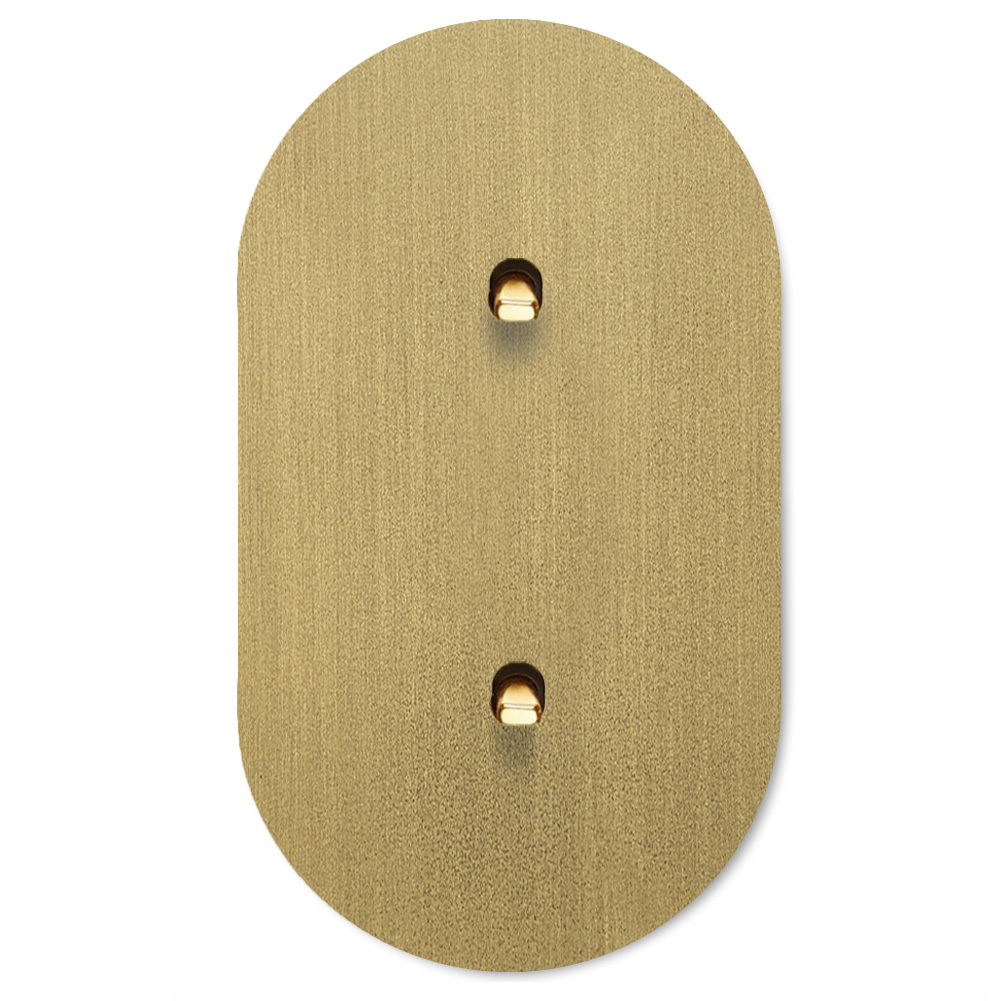 Kipphebel-Lichtschalter Metall Old Gold 2-fach. Round Series