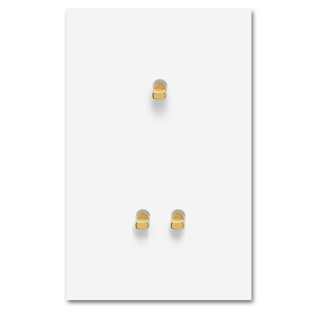 Retro switch metal matte white 3 gang toggle golden Square Series