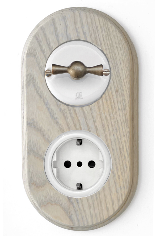 Porzellan Retro-Drehschalter Wechselschalter 230V