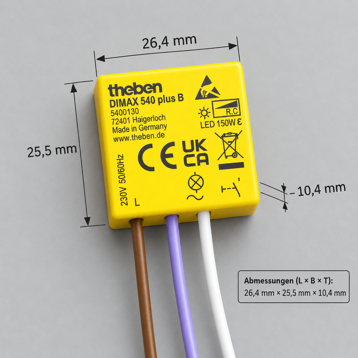 Mini Universal-Dimmer theben DIMAX 540 plus B