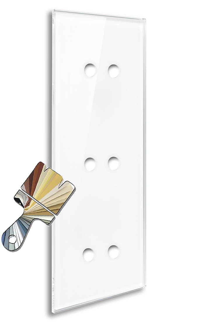 YORK Little Greene Colour Glass-Effect 6-Gang Cover Plate by ROHDE+ROHDE