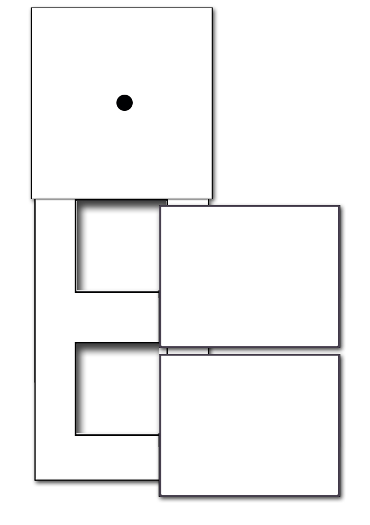  1-fach + 2 Ausschnitte mit Abdeckungen. Für 3 Wanddosen