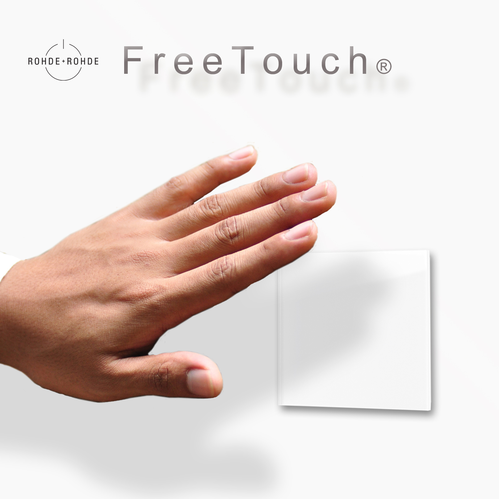 FreeTouch front panel. White plastic. 1-fold.