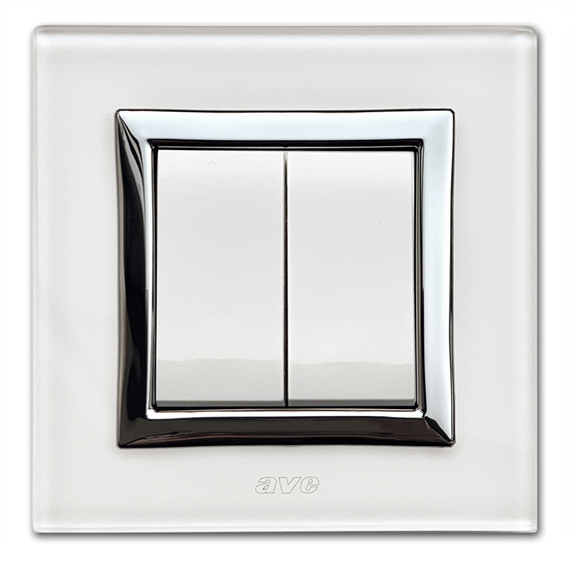 Glass light switch 2-way AVE