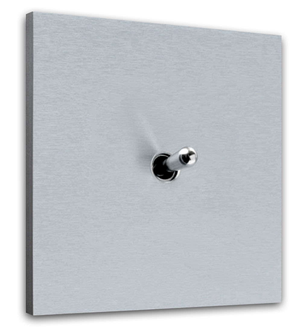 KNX toggleswitch NINA 1-fold aluminium silver metal