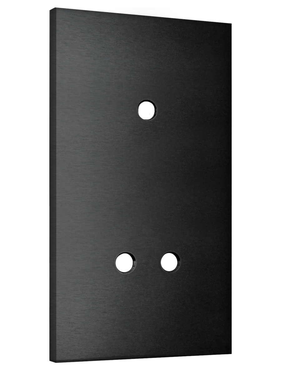 Retro toggle switch cover NINA 3-way black metal. CJC Systems