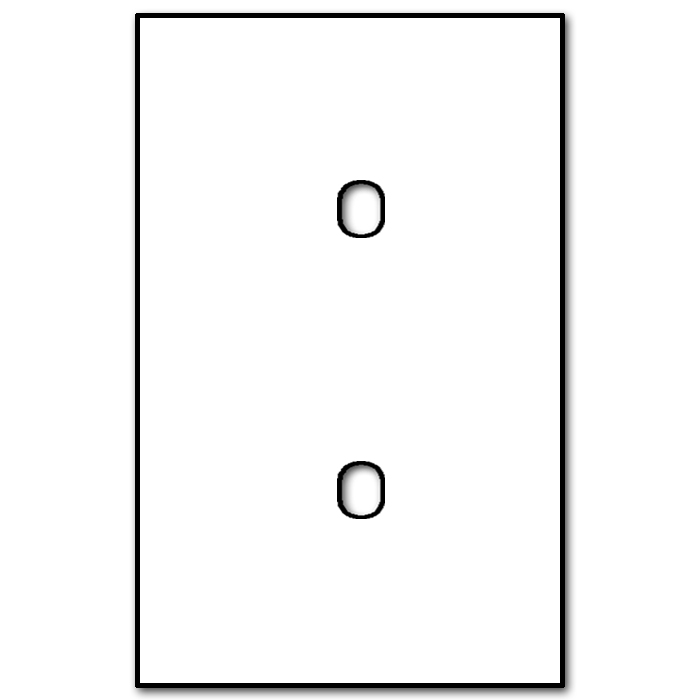 Schalter-Frontblende Metall matt Weiß 2-fach.Vectis Square series