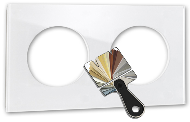 Frame MAXIM with 2 round cutouts. Farrow & Ball color. ROHDE+ROHDE