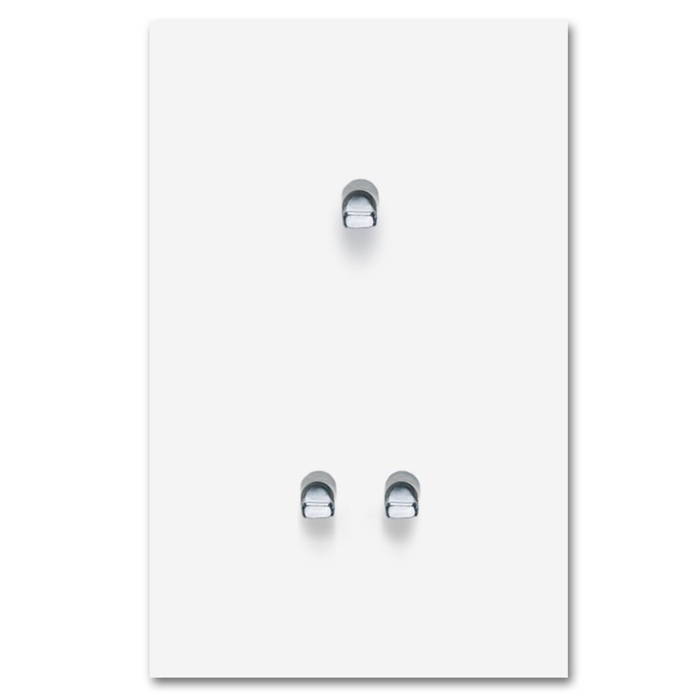 Toggle switch metal matte white chrome 3 gang 2 way. Square Series