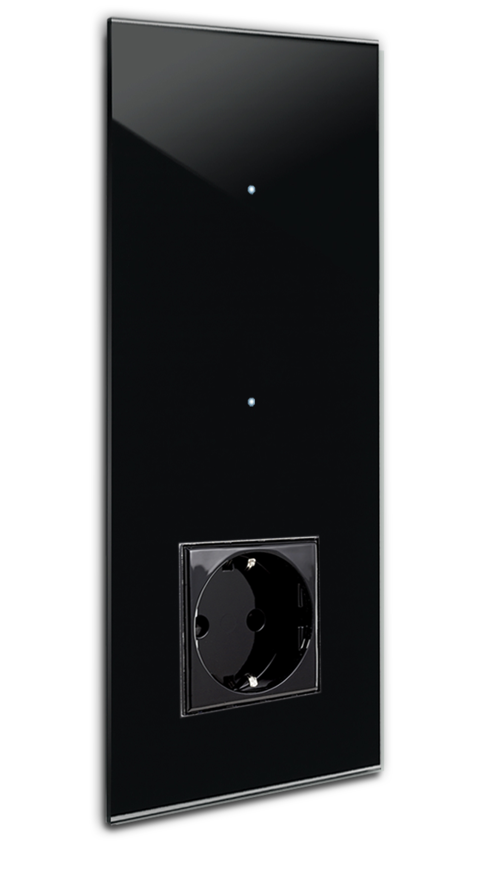 Touchschalter-Steckdosen-Kombination. 230V Glas-Optik. NOVA